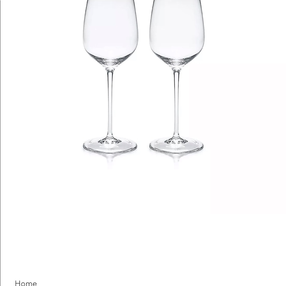 New Never Used Tiffany and Co White Wine Glasses